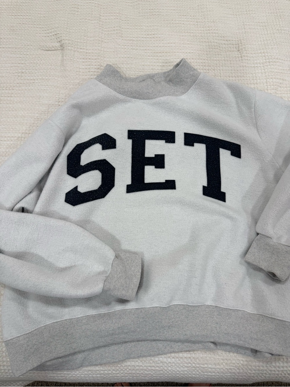 Parke / SET Light Gray Crewneck with Black Arch Logo - Picture 2 of 2